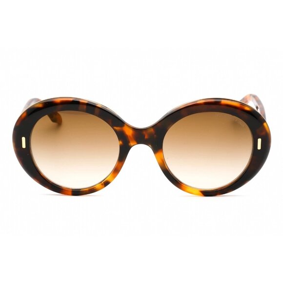 NEW CUTLER AND GROSS YELLOW OVAL BROWN WOMEN SUNGLASSES